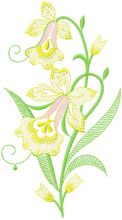Elegant flower embroidery design