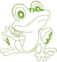 Kleiner lustiger Frosch, kostenloses Stickdesign