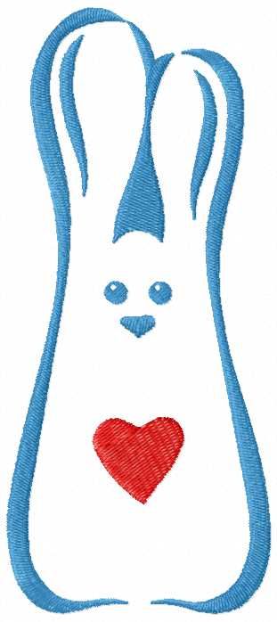 Love bunny free embroidery design