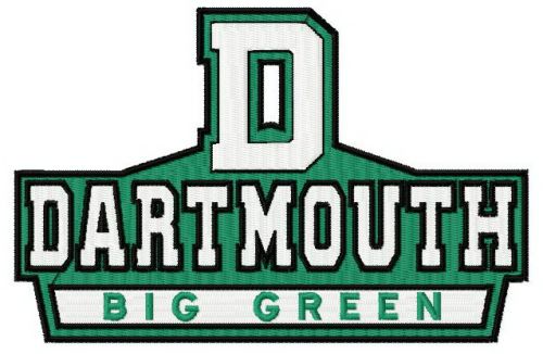Dartmouth Big Green logo machine embroidery design