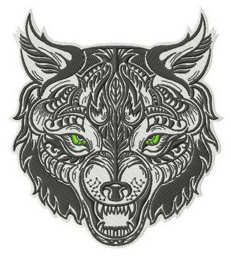 Wolfish grin 2 machine embroidery design
