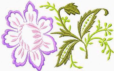 flower pattern machine embroidery
