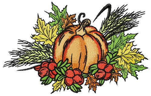 Gifts of autumn machine embroidery design