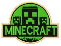 Minecraft Logo 25mm 1 Pin Button Badge - Creeper 2