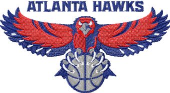 Atlanta Hawks logo machine embroidery design