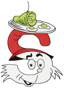Dr. Seuss alphabet letter S embroidery design