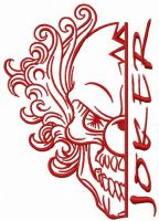 Joker is watching you embroidery design