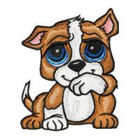 Dog embroidery design