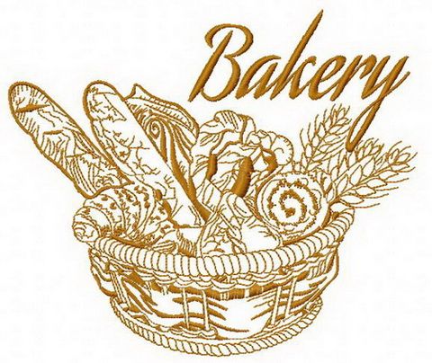 Bakery 2 machine embroidery design