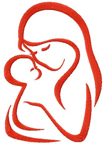 Mother love symbol free embroidery design