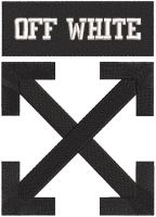 Off White logo embroidery design