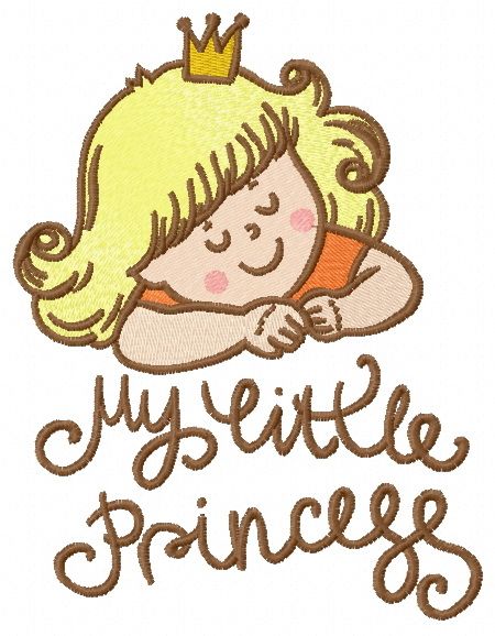 My little princess machine embroidery design