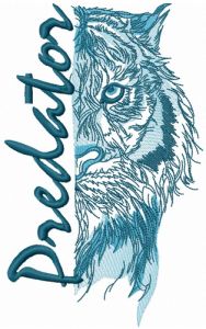 Tiger predator embroidery design