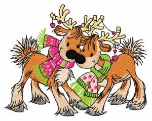 Deer's date embroidery design