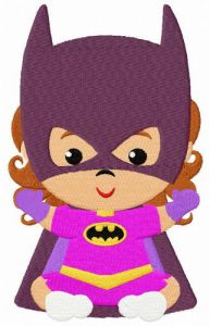 Baby Batwoman embroidery design