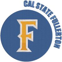 Cal State Fullerton Titans Alternate logo 1992 embroidery design