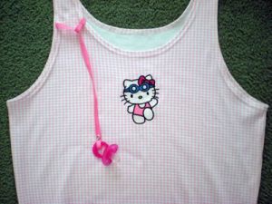 hello kitty swim embroidery design