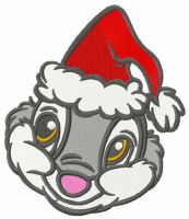 Shy Santa embroidery design