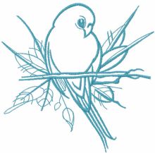 Cute little swallow embroidery design