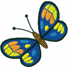 butterfly free classic embroidery design