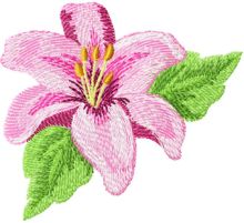 Orchid embroidery design