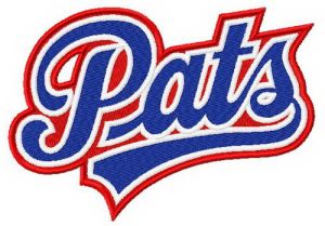 Pats logo embroidery design