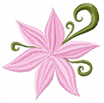 Small Flower free machine embroidery design