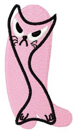 Pink cat 1 machine embroidery design