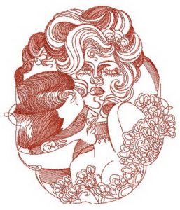 Secret lover embroidery design