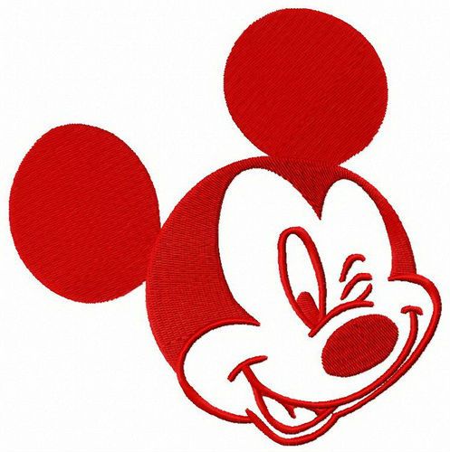 Cheerful Mickey machine embroidery design