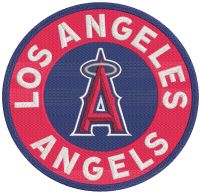 Los Angeles Angels logo embroidery design