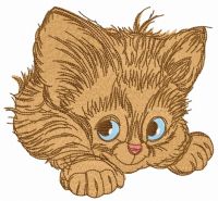 Adorable kitten 5 embroidery design