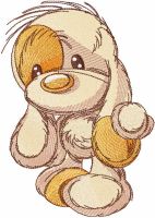 Cute baby dog embroidery design
