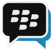 Blackberry Messenger logo embroidery design