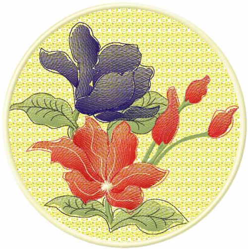 Flower decoration free embroidery design 32