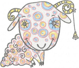 Dreaming Sheep embroidery design