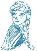 Anna sketch embroidery design