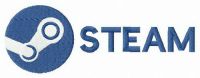 Steam logo embroidery design