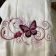 avental de cozinha com bordado de borboleta