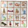 Wooden toys embroidered quilt