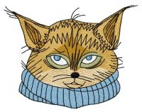 Poor cat embroidery design