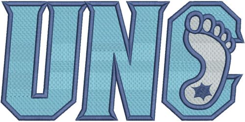 North Carolina Tar Heels Logo Secondary Logo 2020 Embroidery design