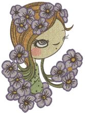 I like pansies embroidery design