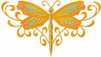Celtic dragonfly machine embroidery design
