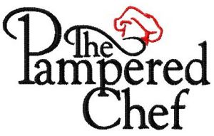 The Pampered Chef logo embroidery design