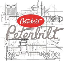 Peterbilt art logo embroidery design