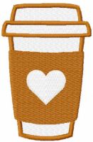 To Go Coffee Cup free embroidery design