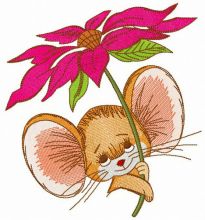 Mousekin with pyrethrum embroidery design