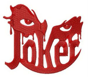 Joker's eyes embroidery design