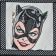 Embroidered Catwoman  on pillowcase